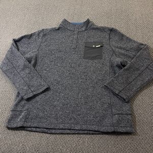 Woolrich Sweater Mens Size XL Grey Gray Mock Neck Long Sleeve Pullover